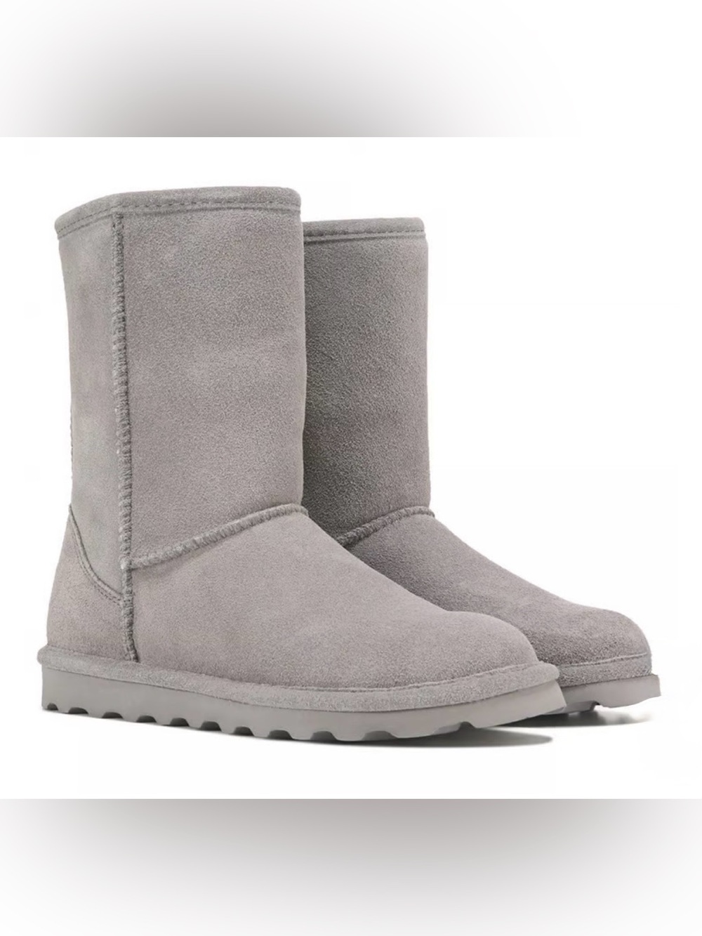 BearPaw Women's Gray Suede Mid-Calf Boots Size 10
